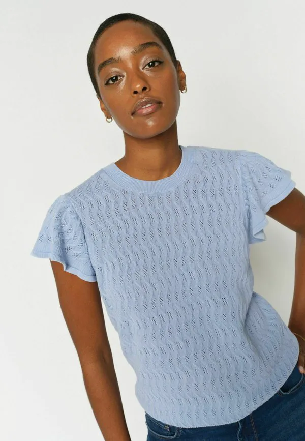 

Футболка с принтом на одном воротнике и узором ganna Mos Mosh, Brunnera Blue, Синий, Футболка с принтом на одном воротнике и узором ganna Mos Mosh, Brunnera Blue