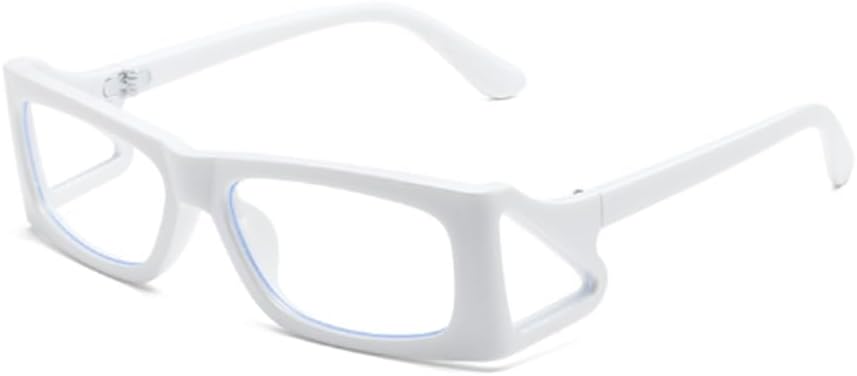 

Солнцезащитные очки в стиле панк, квадратные, с боковыми линзами. Солнцезащитные очки для путешествий на открытом воздухе. Модные очки для повседневного ношения Weloveushop, Solid White Frame Blue Light Flakes