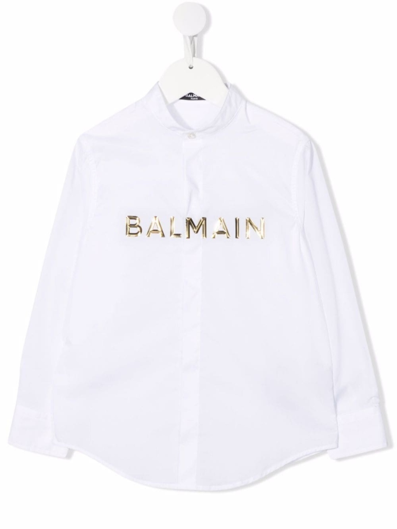 

Balmain Kids рубашка с длинными рукавами и логотипом, белый