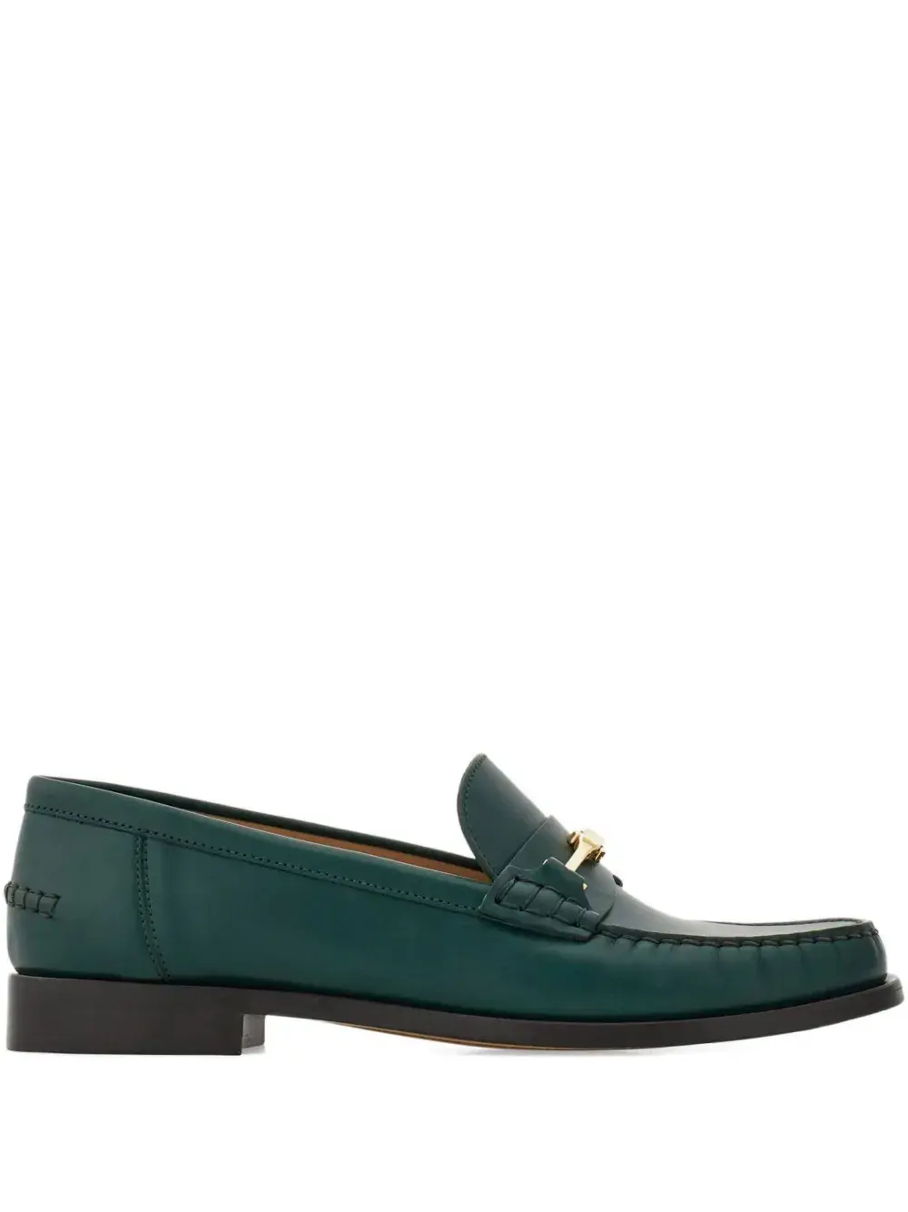 Кожаные лоферы Ferragamo, зеленый