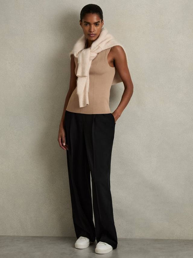 

Широкие брюки petite eden с узкими штанинами Reiss, черный