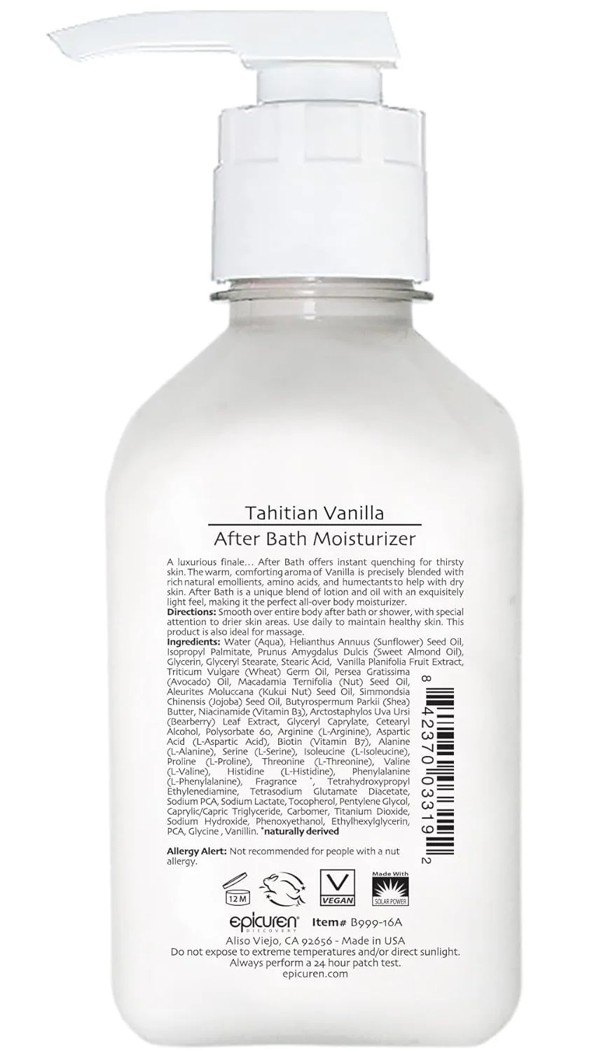 Увлажняющий крем для тела Epicuren Discovery Tahitian Vanilla After Bath 453.60 г (1 шт.) — фото 2