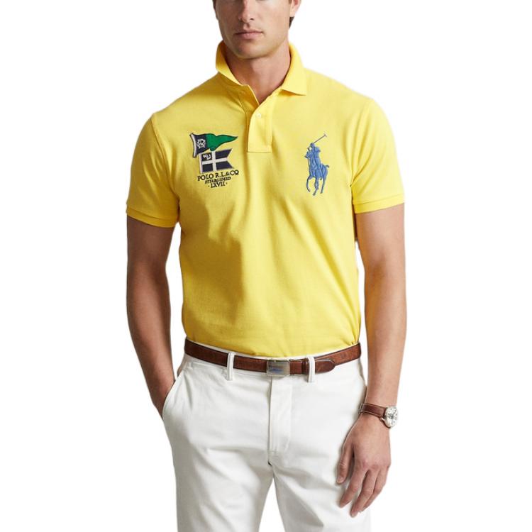 Polo Ralph Lauren Поло мужское желтое SS22 — фото 4