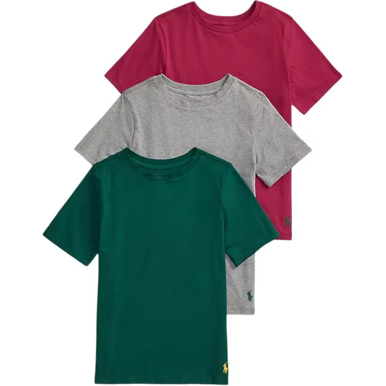 Топ для отдыха 3 Pack Polo Ralph Lauren Зеленый+Красный+Серый