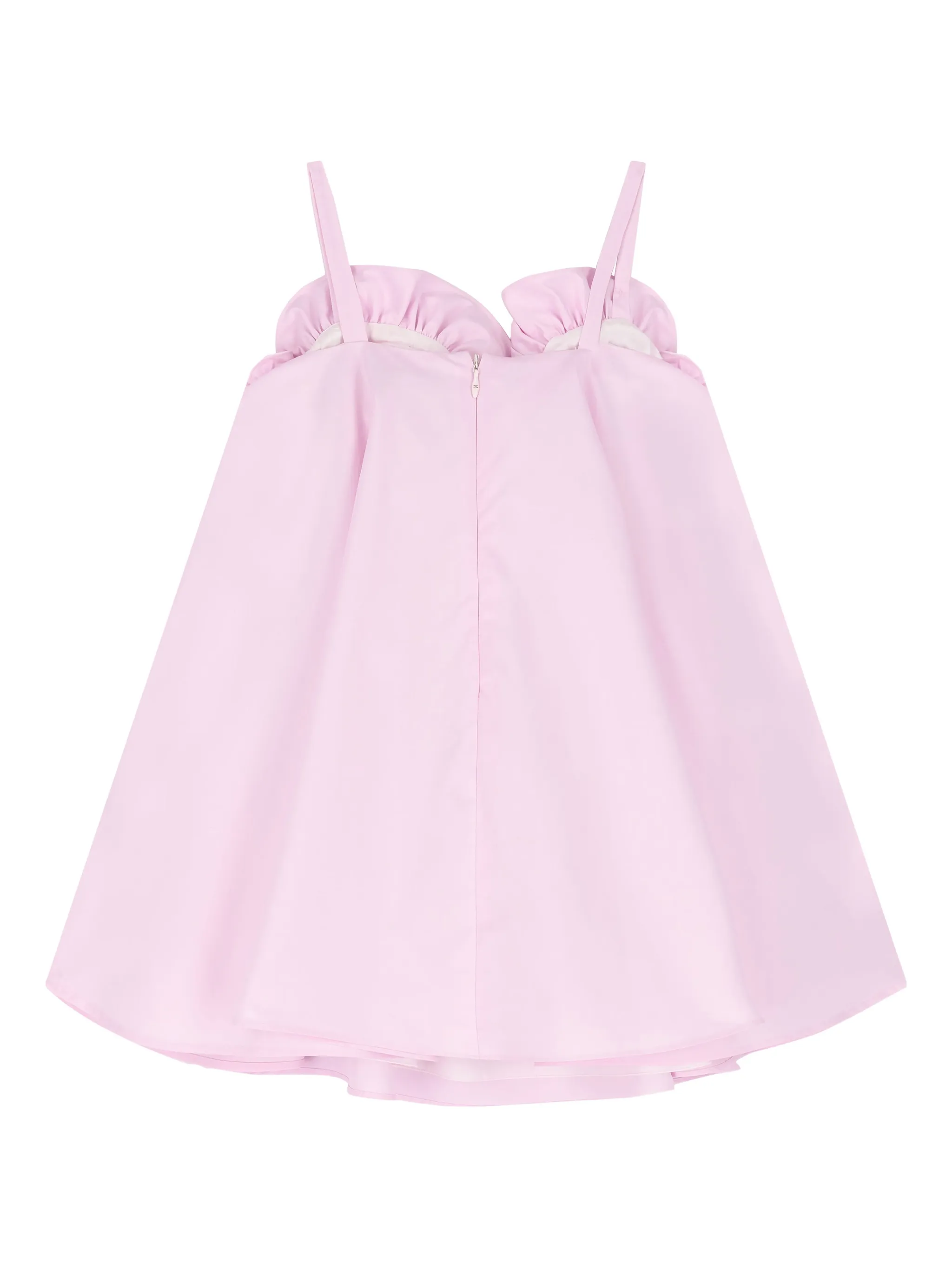 Платье с оборками и цветочной аппликацией Elisabetta Franchi Kids, розовый — фото 2