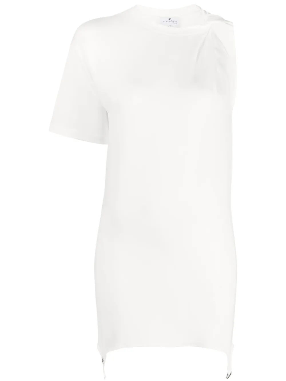 

Платье мини асимметричного кроя Courrèges, белый