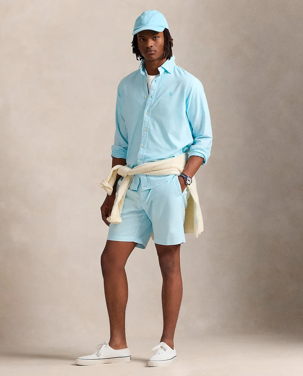 

Мужские хлопковые шорты классического кроя Polo Ralph Lauren, голубой