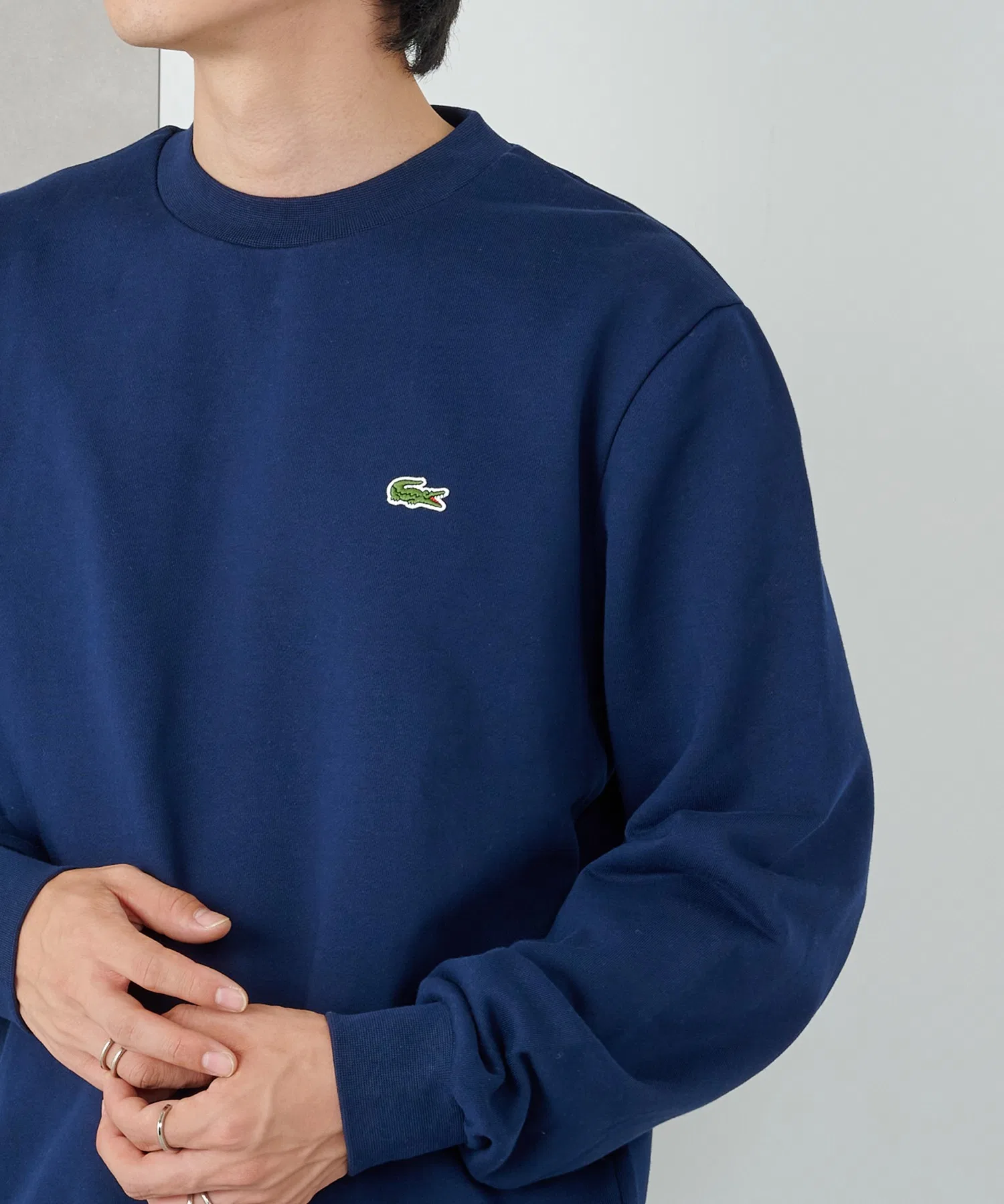 Толстовка LACOSTE SH9801-99, с логотипом, однотонная