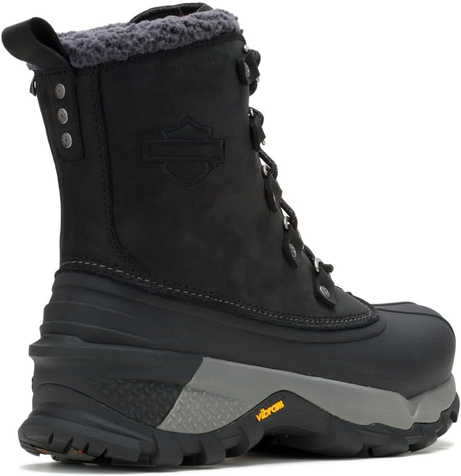 Мужские мотоциклетные ботинки Harley-Davidson MKE Warm 15 см, черные, водонепроницаемые, D93864 — фото 3