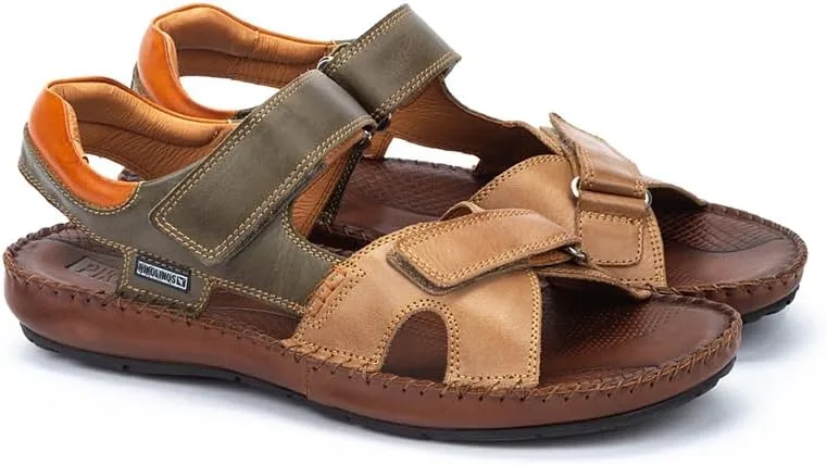 Мужские кожаные сандалии на плоской подошве Pikolinos Flat Leather Sandals Tarifa — фото 2