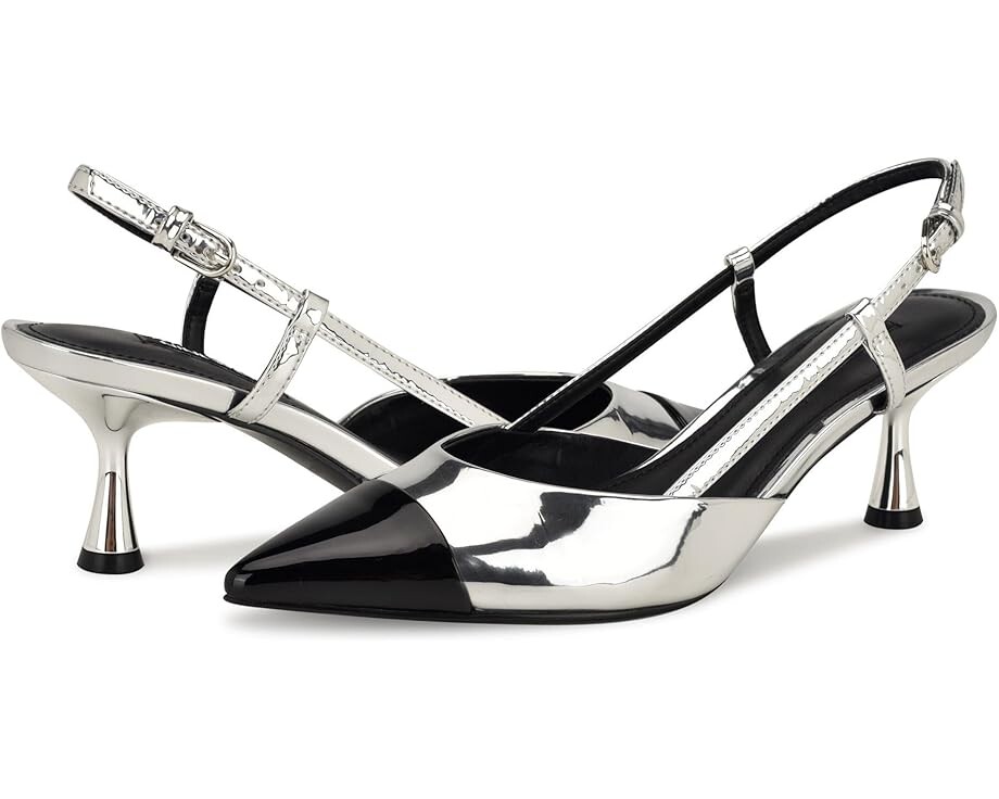 

Туфли Nine West Rizzy, цвет Silver Mirror Metallic/Black Multi