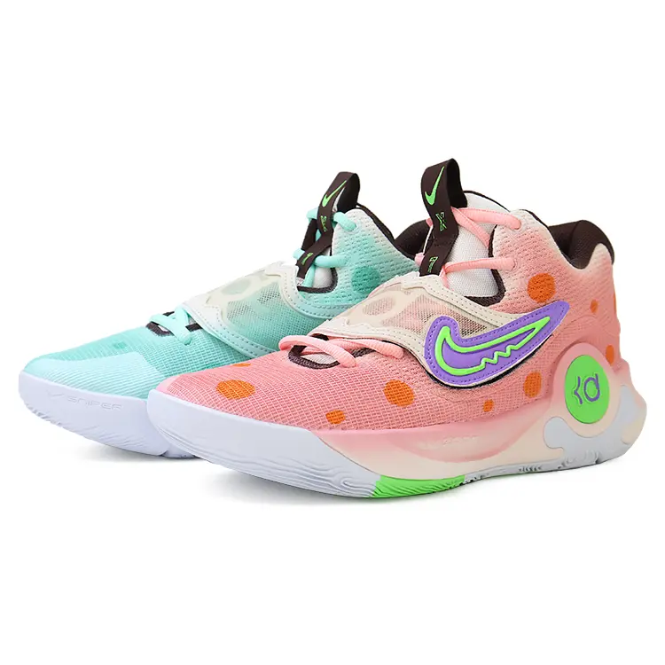 

Nike Баскетбольные кроссовки KD Trey 5 X с низким верхом, устойчивые к истиранию, мужские, розово-зеленые