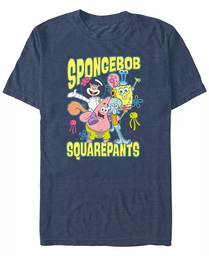 

Мужская футболка с коротким рукавом Happy SpongeBob Hug Fifth Sun, синий