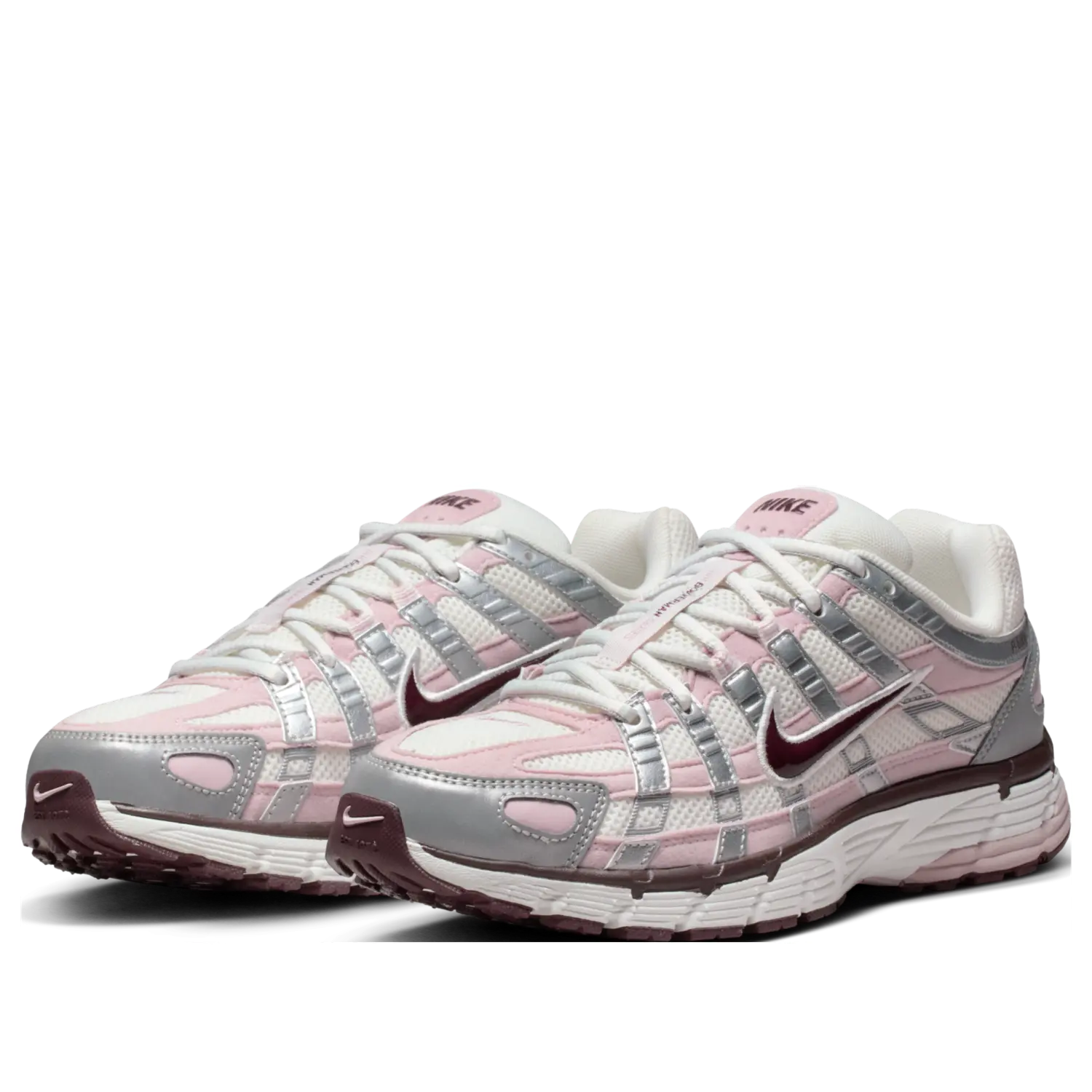 Кроссовки (WMNS) Nike P-6000 'Summit White Metallic Silver Burgundy Crush' — фото 4
