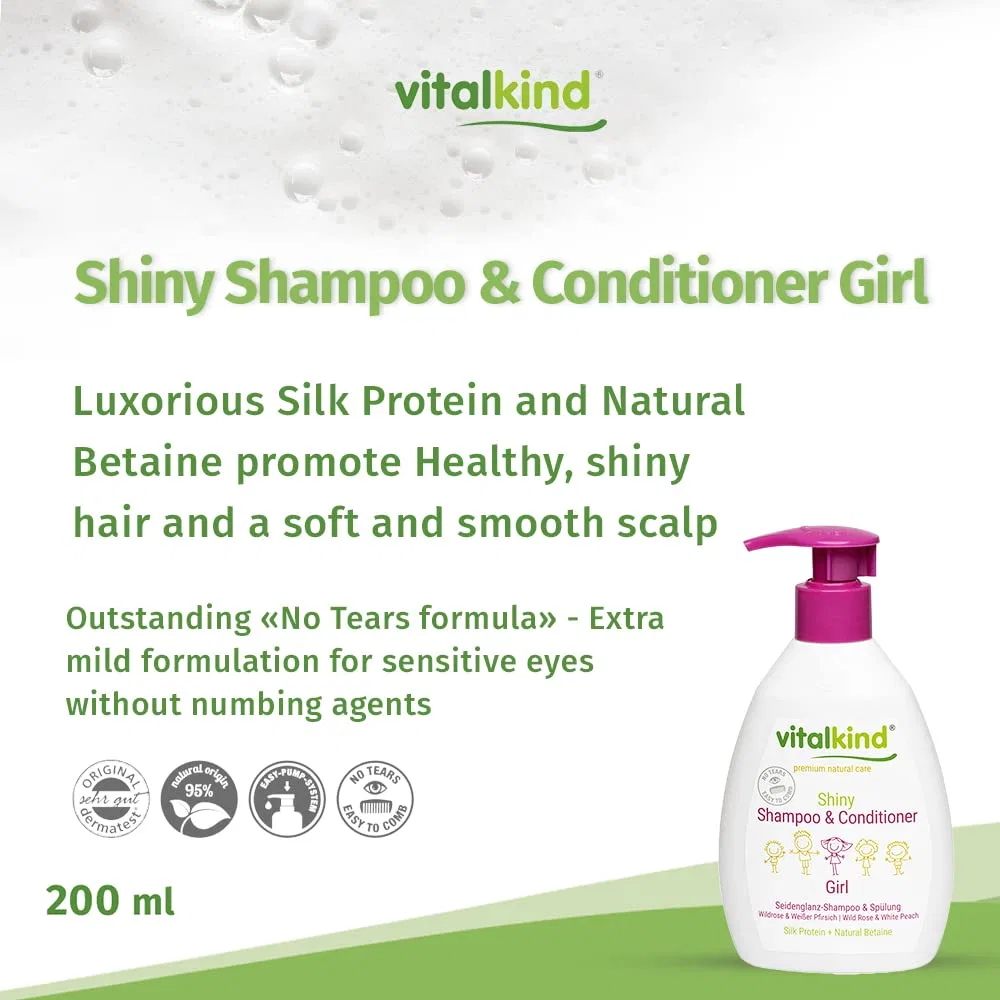 Набор детских шампуня и кондиционера Vitalkind Shiny GIRL 2 x 200 мл Vitalkind — фото 3