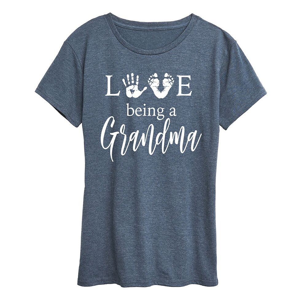 

Женская футболка с рисунком «Love Being a Granma» Licensed Character, цвет Heather Blue