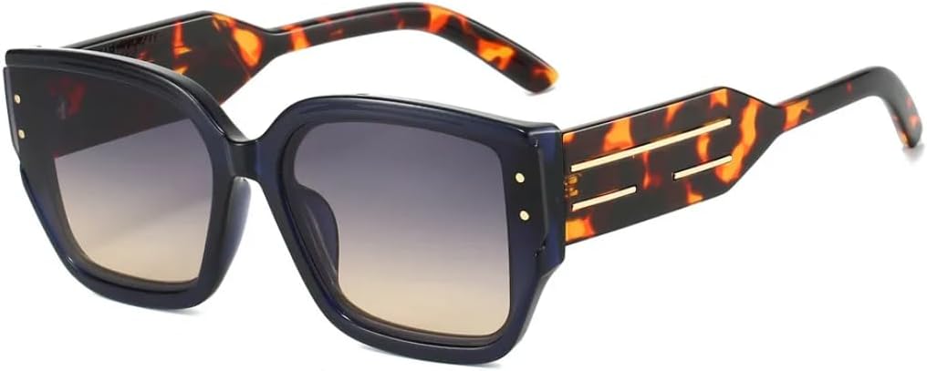 

Винтажные женские солнцезащитные очки с градиентным покрытием UV400, модные прозрачные синие мужские солнцезащитные очки для активного отдыха UUPTTPL, Blue Gray Yellow