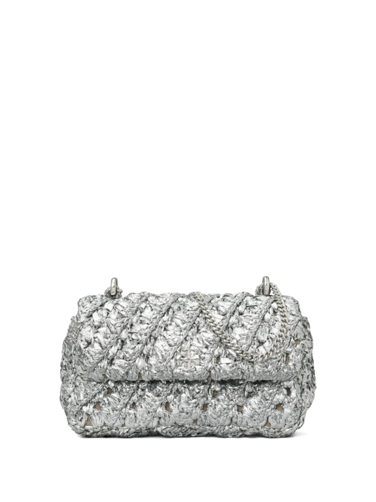 

Сумка Tory Burch mini Kira через плечо, серебряный