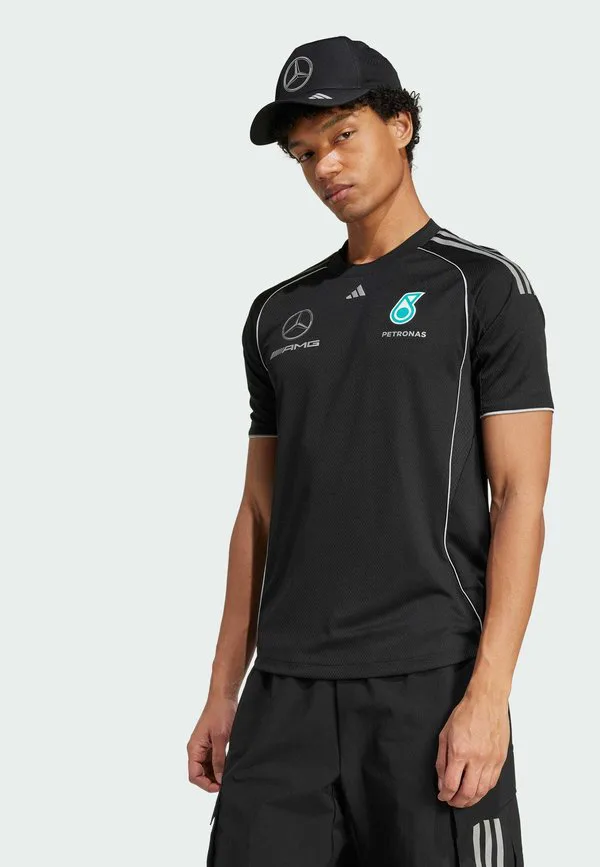 Футболка с принтом механиков команды mercedes amg petronas formula one Adidas Originals, Black Reflective Silver — фото 2