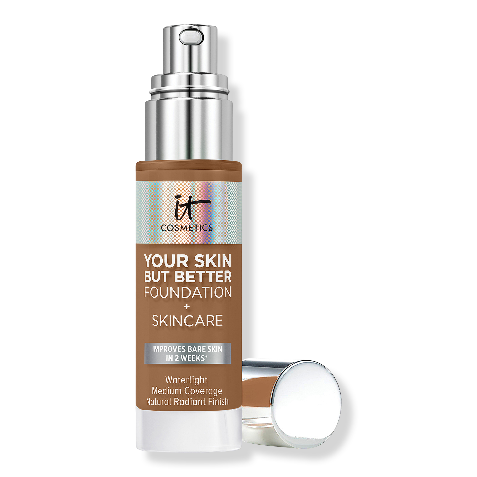 

Тональный крем Your Skin But Better и средства по уходу за кожей. IT Cosmetics, Rich Neutral 51.25 (dark tan complexion with subtle golden neutral undertone)