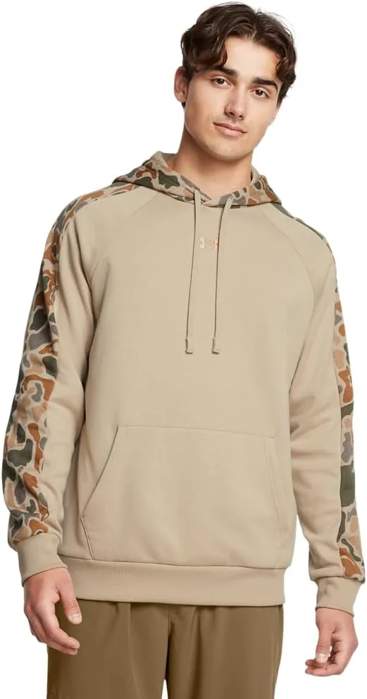 

Under Armour Men’s Rival Fleece Camo Blocked Hoodie | ультрамягкий хлопковый худи с капюшоном и карманом-кенгуру