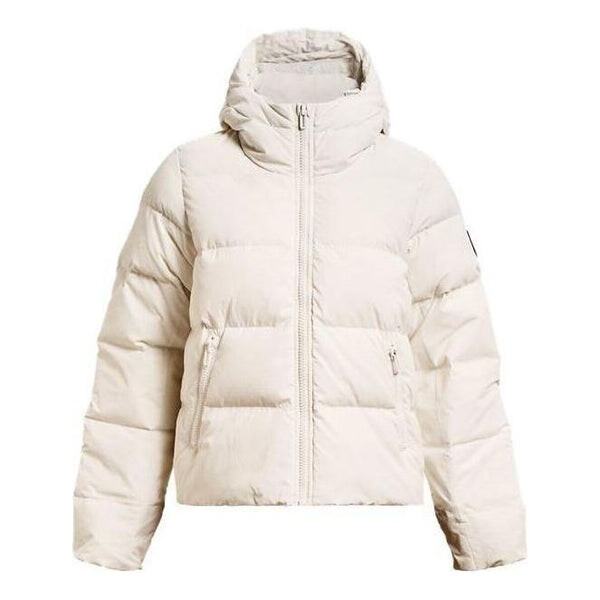 

Куртка coldgear infrared down hooded jacket 'beige' Under Armour, бежевый