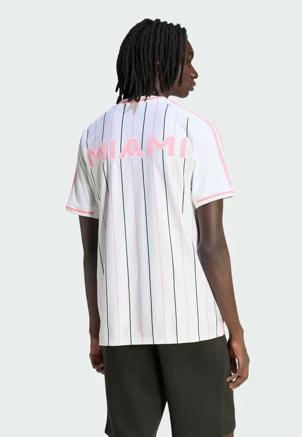 Футболка с бейсбольным принтом inter miami cf Adidas Performance, White Bliss Pink