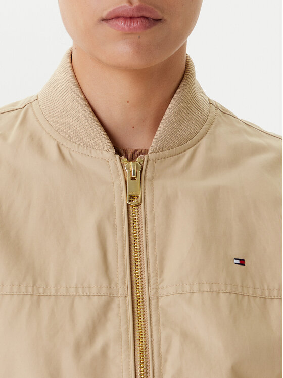 Куртка-Бомбер свободного покроя WW0WW45619 Tommy Hilfiger, бежевый — фото 4