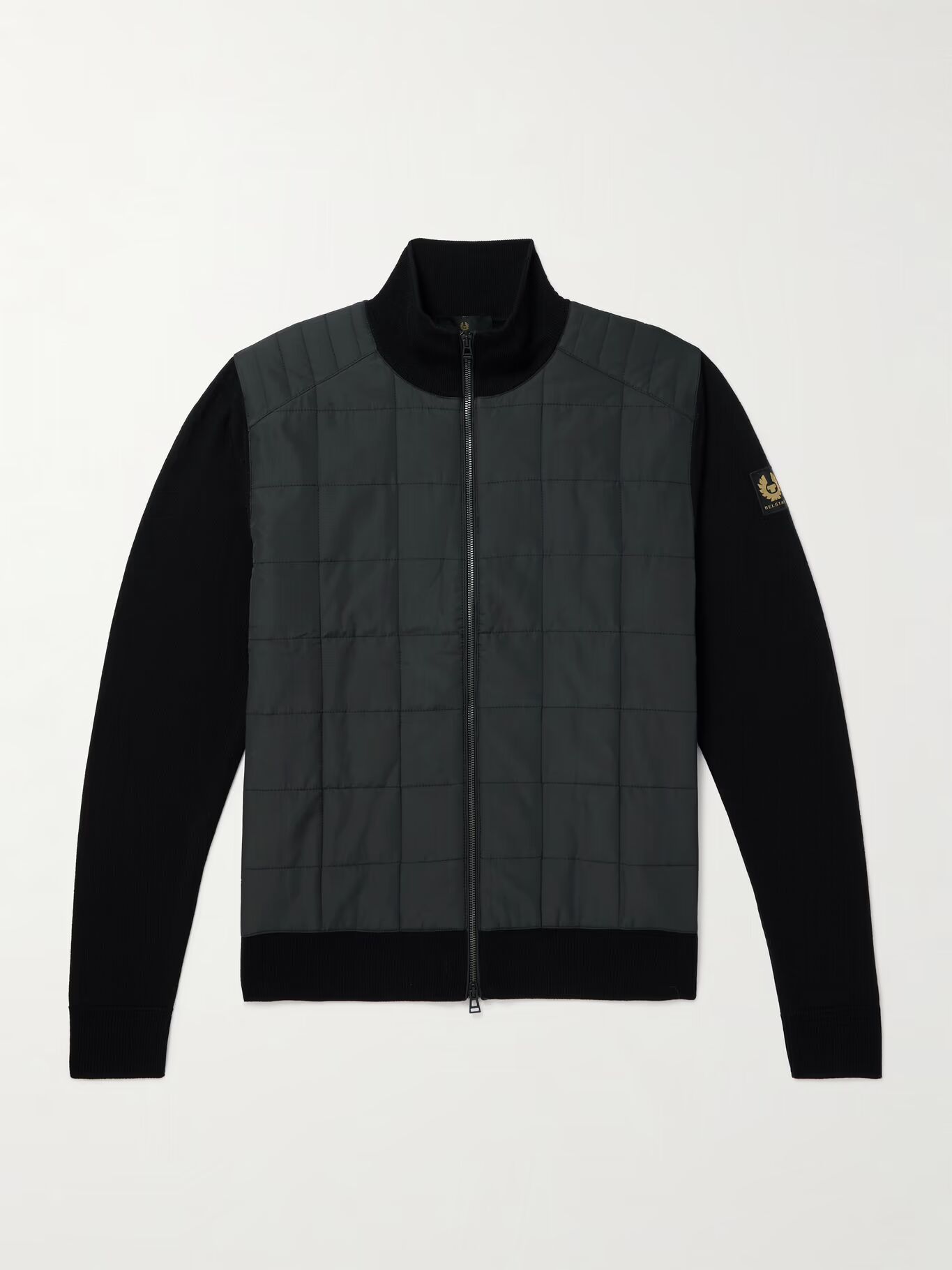 

Стеганый кардиган из шерсти и ракушки Kelbrook BELSTAFF, черный