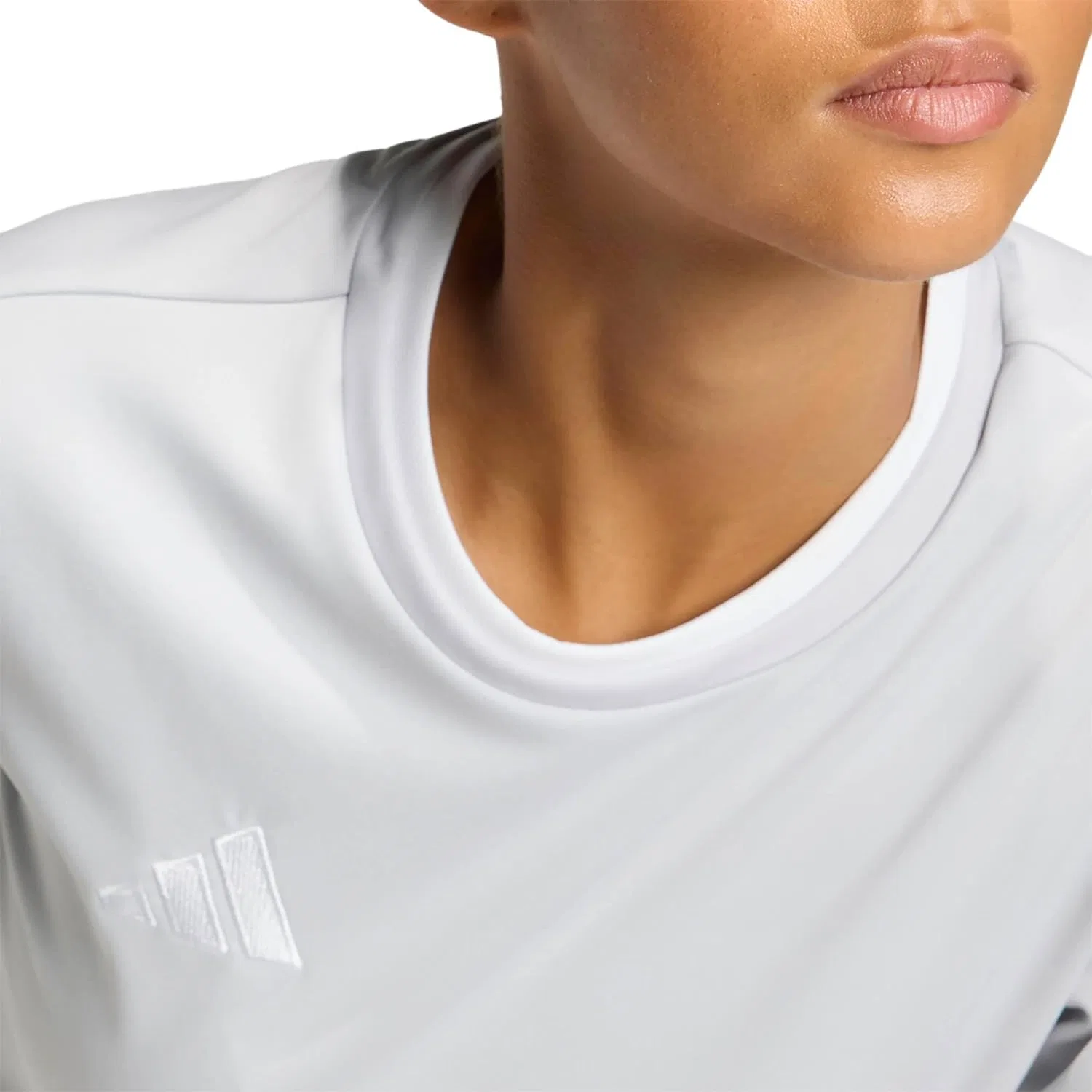 Футболка футбольная adidas, цвет Team Light Grey/White — фото 4