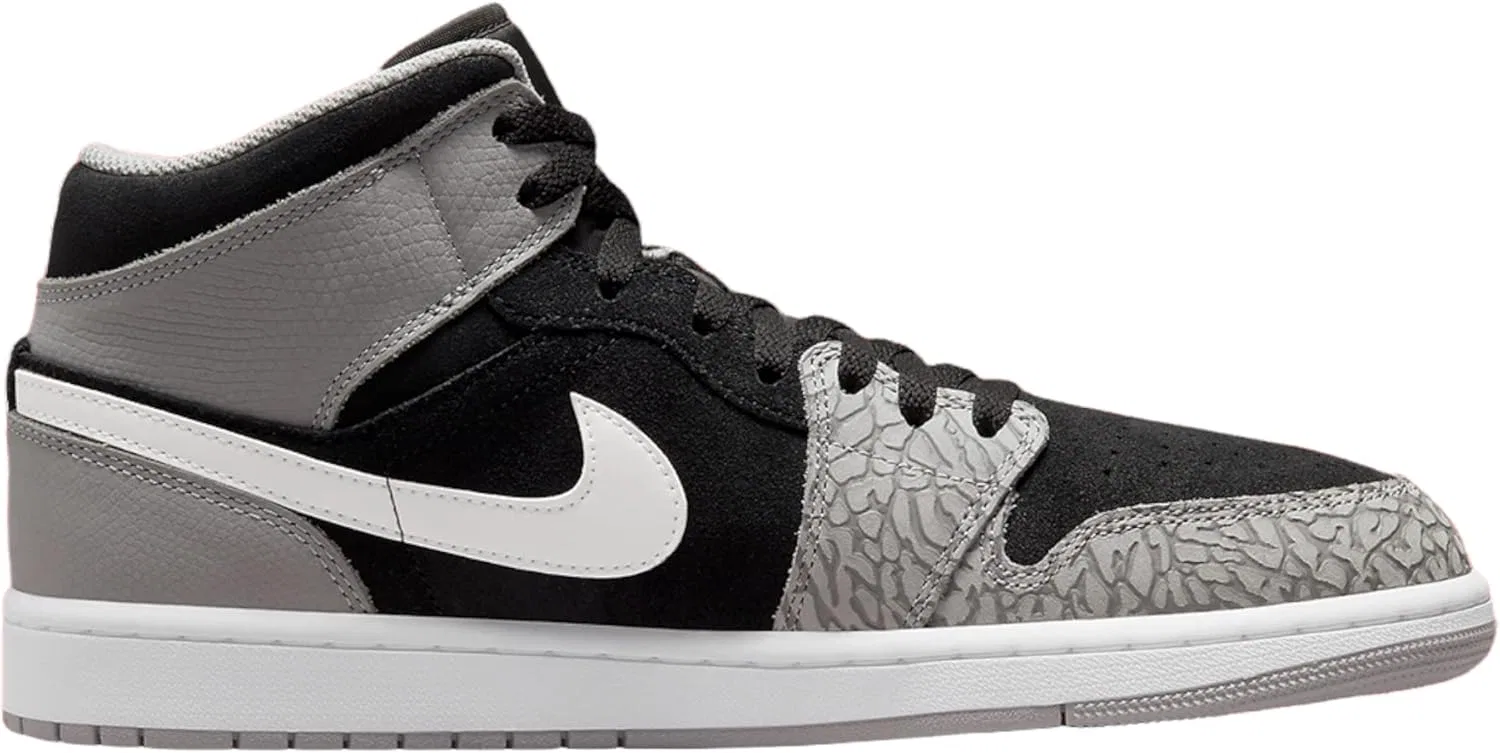 Кроссовки мужские Nike Air Jordan 1 Mid Se, цвет Black/University Red-White — фото 2