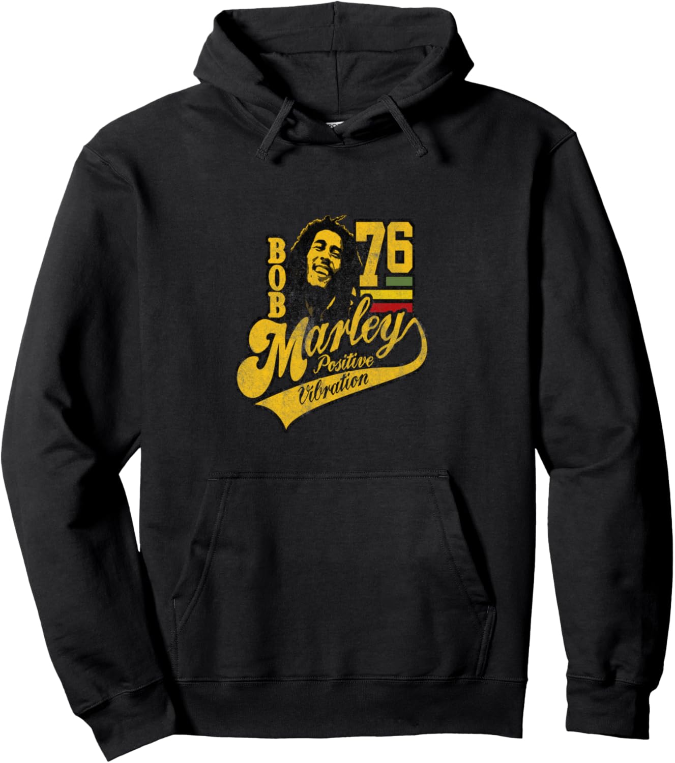 

Толстовка Bob Marley Positive Vibration Soccer Hoodie, черная, Черный, Толстовка Bob Marley Positive Vibration Soccer Hoodie, черная