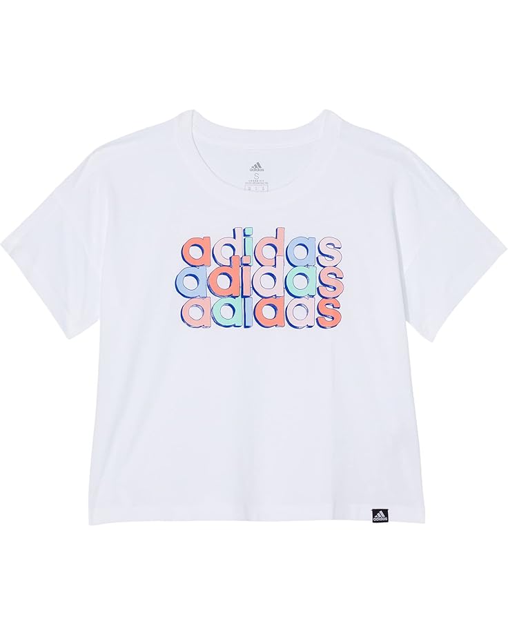 

Футболка adidas Kids Short, цвет White Light Pink