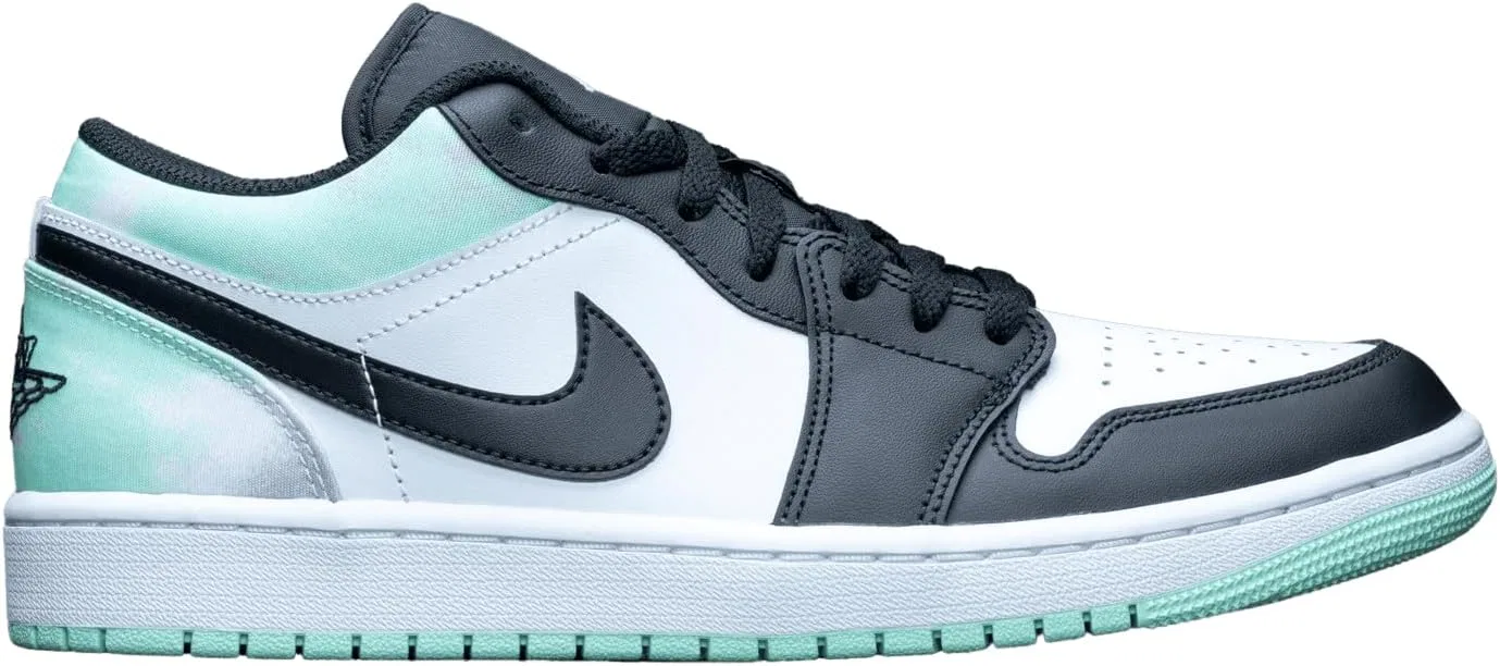 Кроссовки Air Jordan 1 Low Tie-Dye, артикул: DM1199-100, Black Rush Orange Fossil Stone