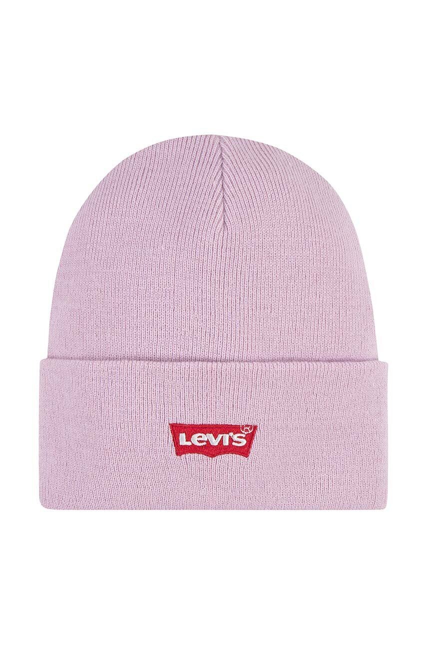 

Детская шапка Levi's LAN LEVI'S CORE BATWING BEANIE, розовый