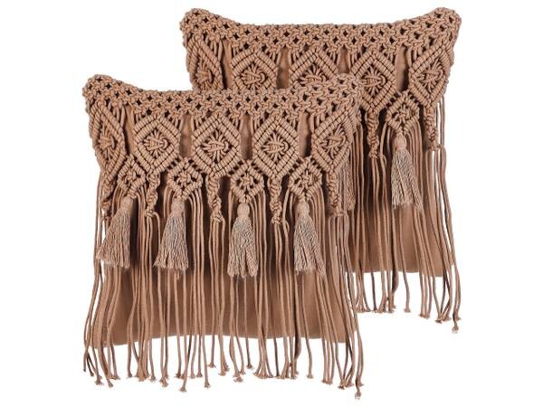 

Подушка Beliani 2 шт BAMIAN, 45x45x45 см цвет braun/hellbraun