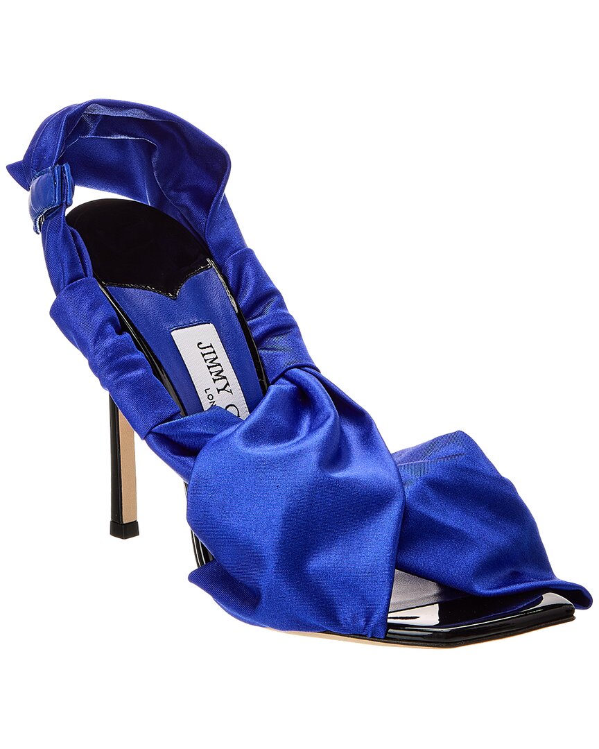 Сандалии Jimmy Choo Neoma 110 из джерси и лака, синий