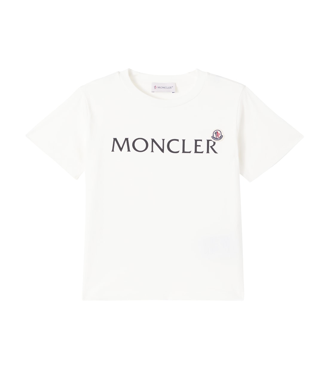 

Хлопковая футболка с логотипом Moncler Enfant, белый