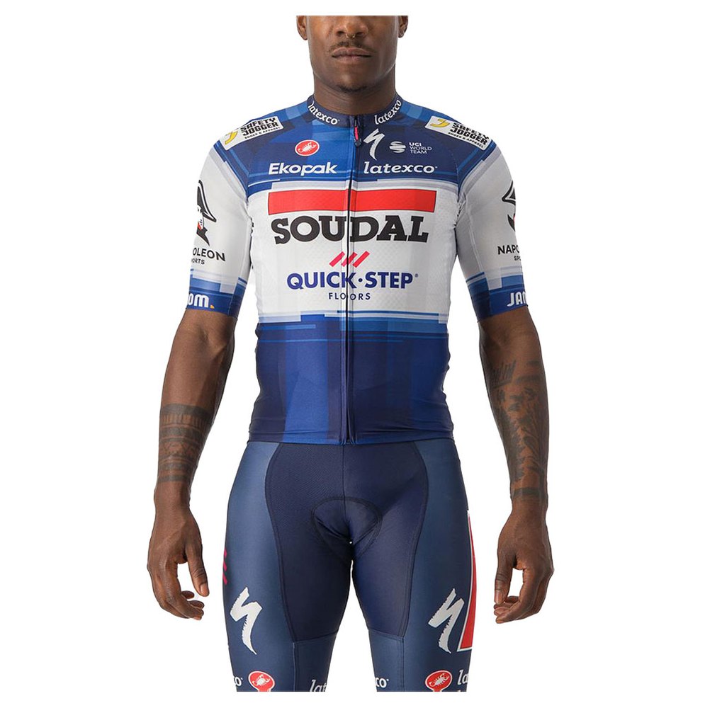 

Джерси с коротким рукавом Castelli Aero Race 6.1 Soudal Quick-Step 2023, разноцветный