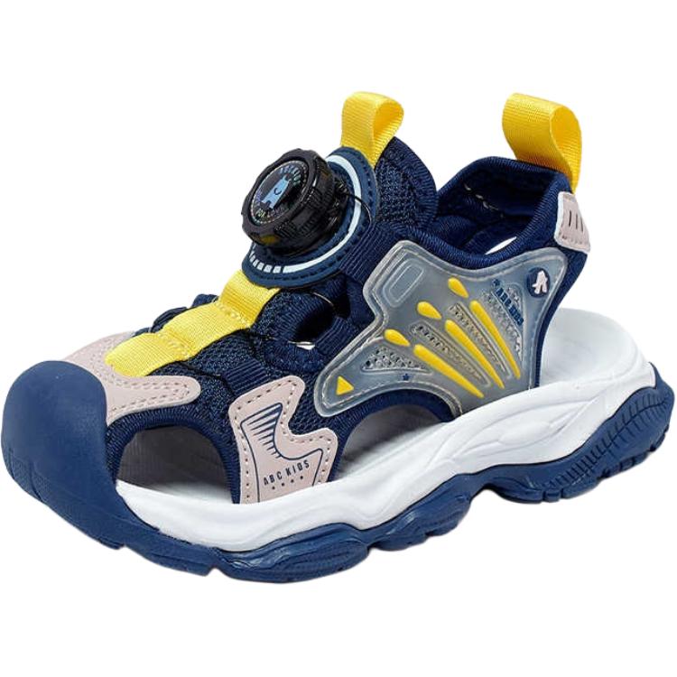 

Детские сандалии с низким верхом, устойчивые к истиранию, дышащие ABC KIDS, коричневый/синий