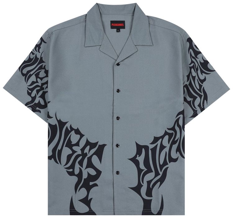 

Рубашка Pleasures Bio Button Down, серый
