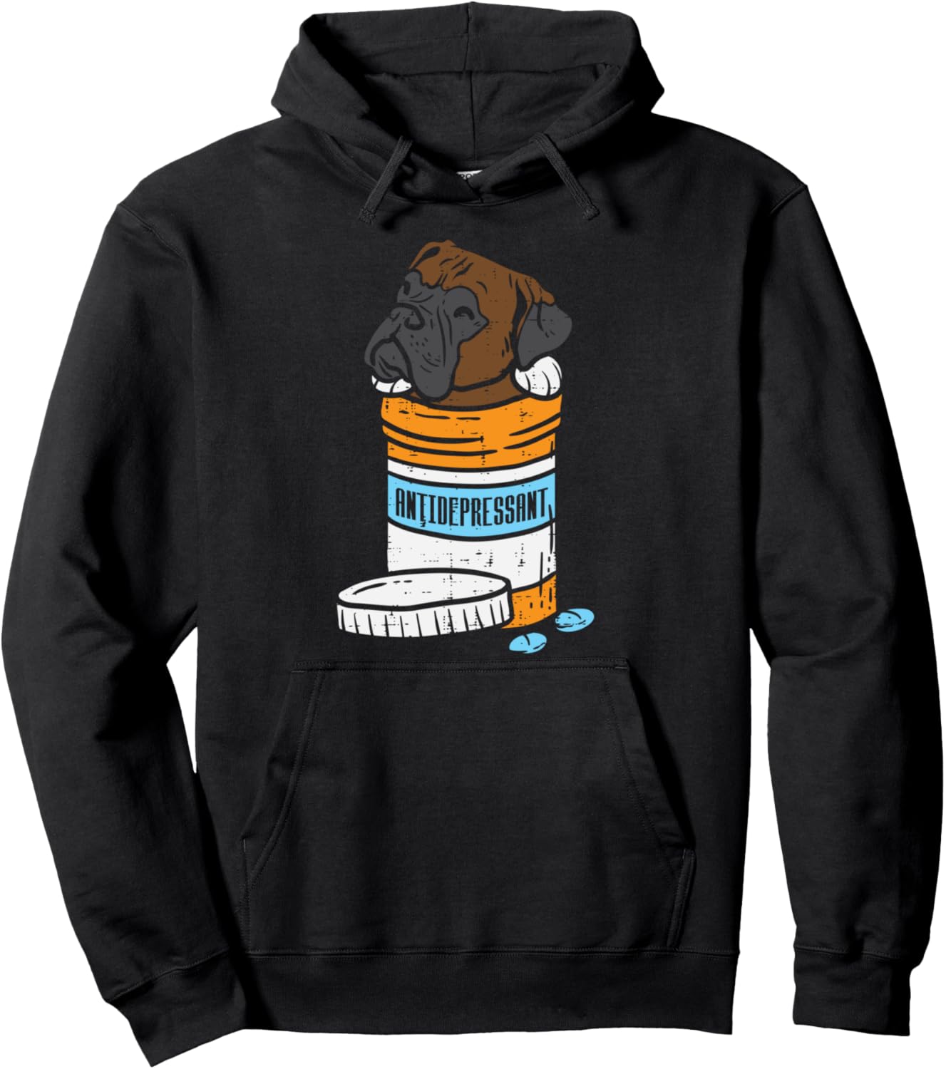 

Забавная толстовка с капюшоном в стиле «Боксеры» - подарок для любителя собак и животных, борец с депрессией Boredkoalas Boxer Dog Clothes Animal Lover Gifts, черный