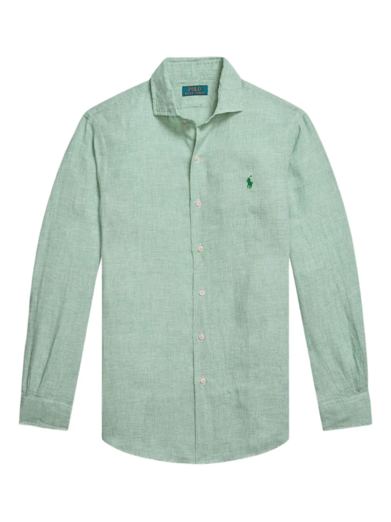 

Льняная рубашка с длинными рукавами Polo Ralph Lauren, зеленый