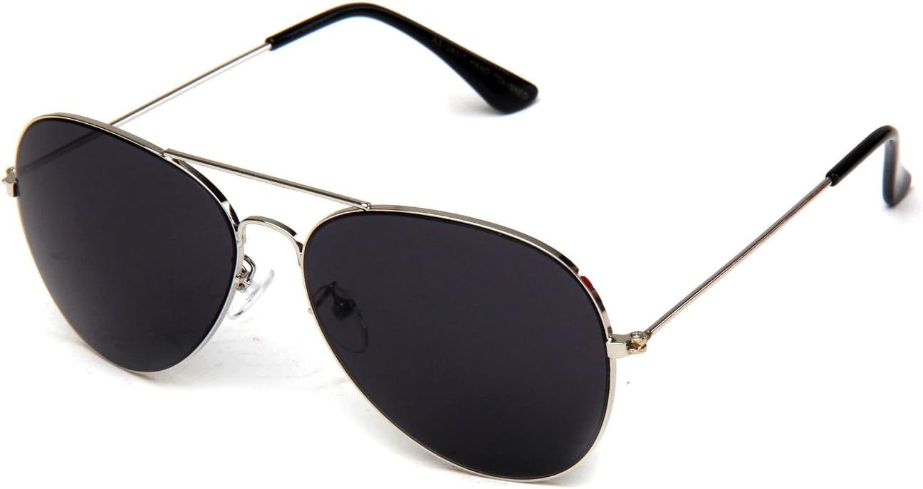 

Newbee Fashion - Классические солнцезащитные очки-авиаторы с зеркальными линзами, металлической оправой, для мужчин и женщин, с защитой от УФ-излучения Newbee Fashion Sunglasses, Silver/Smoke