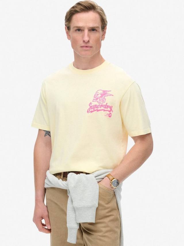 

Свободная футболка с графическим рисунком в стиле ло-фай панк Superdry, цвет Urban Cream