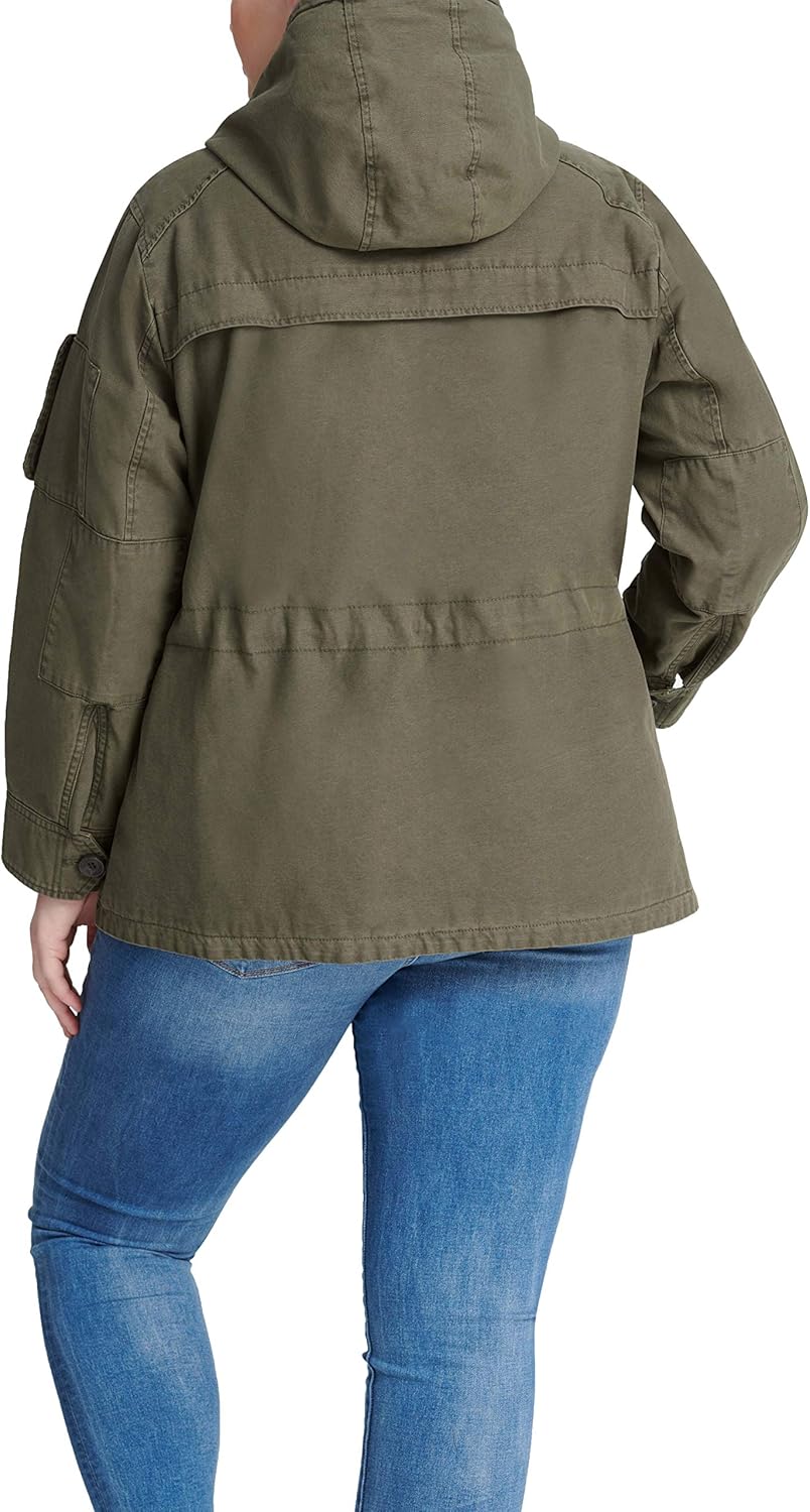 Женская легкая хлопковая военная куртка Levi's (стандартные и большие размеры), Army Green — фото 2