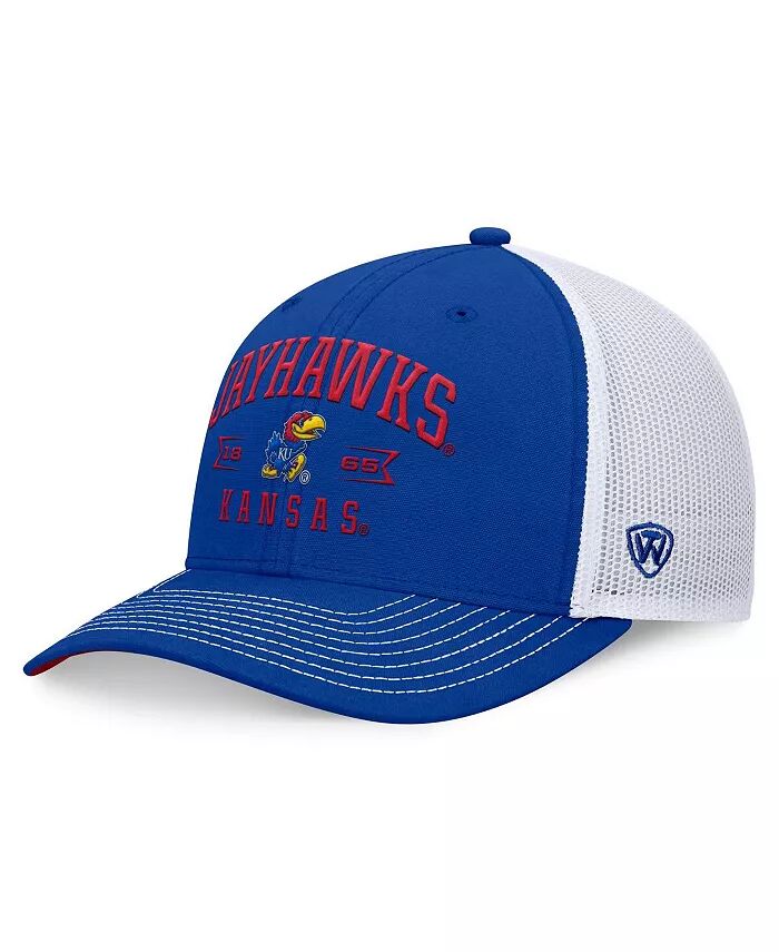 

Мужская регулируемая кепка Royal Kansas Jayhawks Carson Trucker Top Of The World, синий