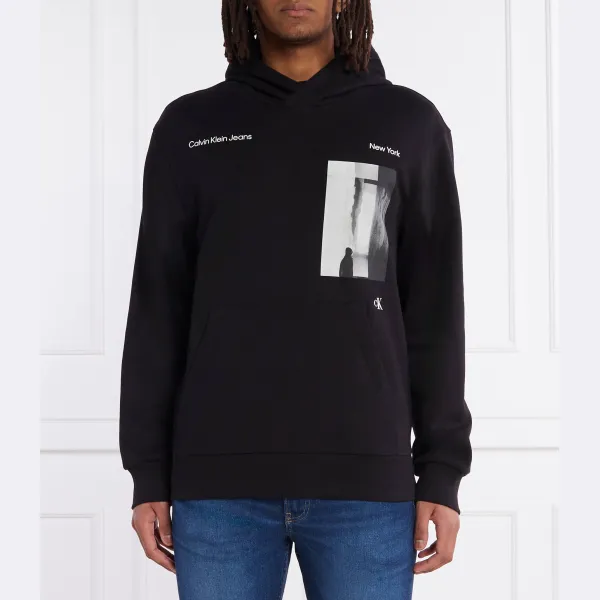 

Толстовка Serenity с мультиграфическим рисунком Calvin Klein, черный