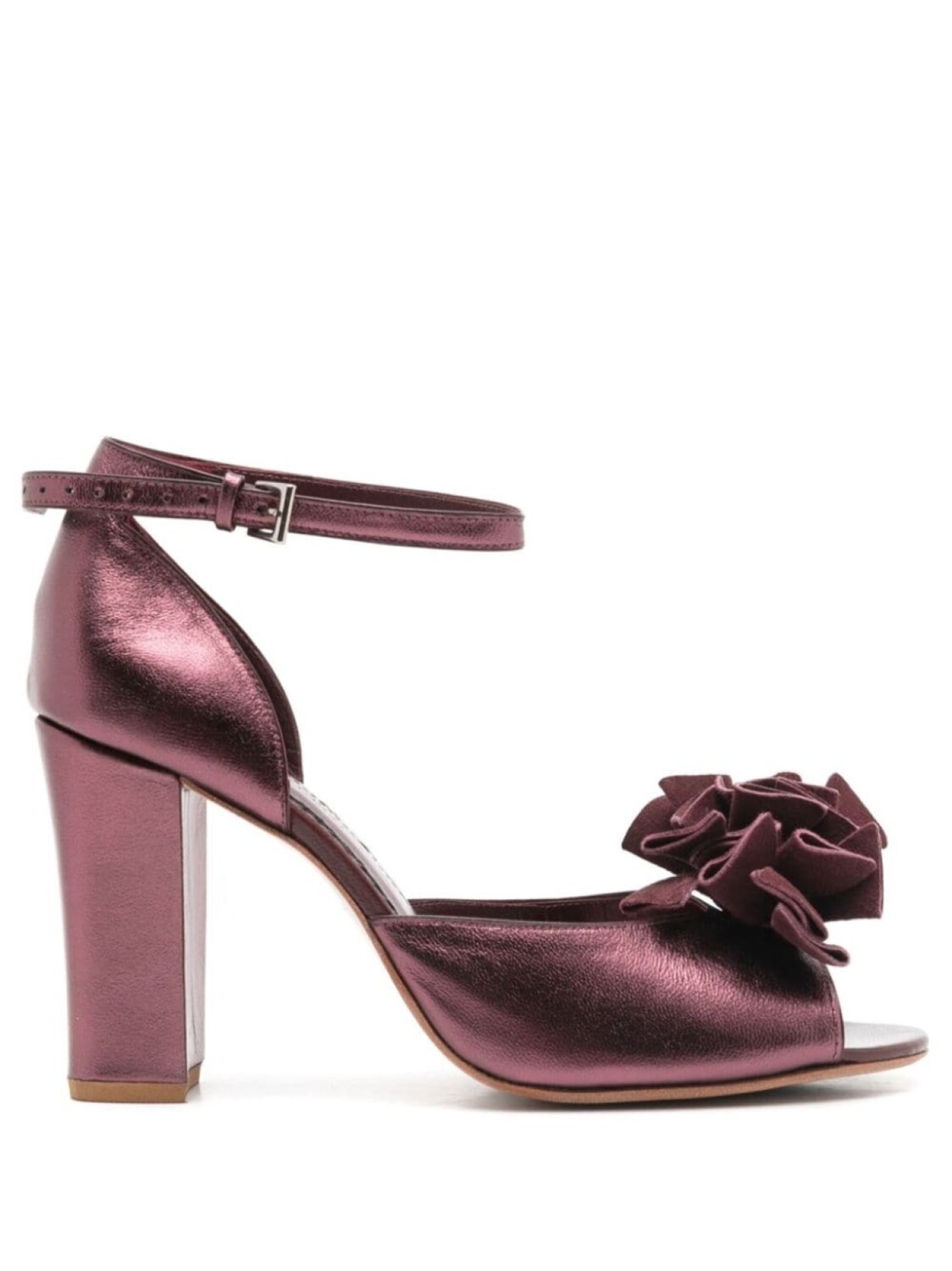

Босоножки Chantilly 75 с эффектом металлик Sarah Chofakian, фиолетовый