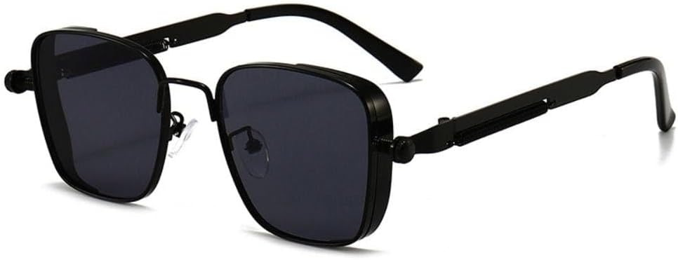 

Солнцезащитные очки в стиле панк с металлической оправой, защита глаз от УФ-излучения 400, ретро-очки, аксессуары для путешествий, украшение для уличных фотосессий HVTVTLA, Black